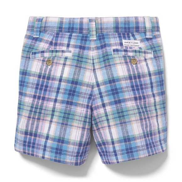 Janie and Jack Plaid Linen Short - size 18-24 months - Picture 2 of 3